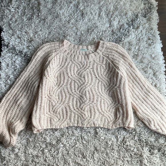 Kimchi Blue Sweaters - Kimchi Blue Blush Cropped Sweater